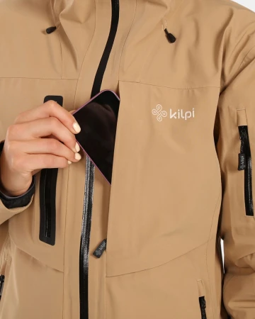 KILPI HORIZON-W Béžová dámská outdoorová bunda