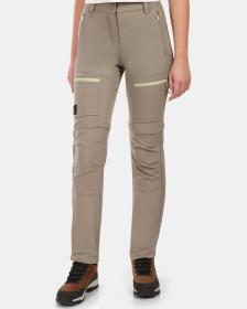 KILPI HOSIO-W Khaki dámske outdoorové odepínateľné nohavice