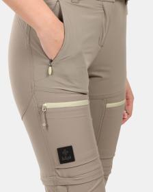 KILPI HOSIO-W Khaki dámské outdoorové odepínací kalhoty