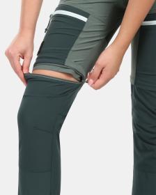 KILPI HOSIO-W Tmavě zelené dámské outdoorové odepínací kalhoty