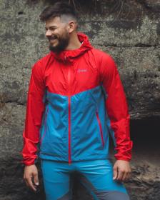 KILPI HURRICANE-M Červená pánská outdoorová bunda