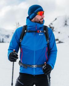 KILPI HURRICANE-M Modrá pánska hardshellová bunda