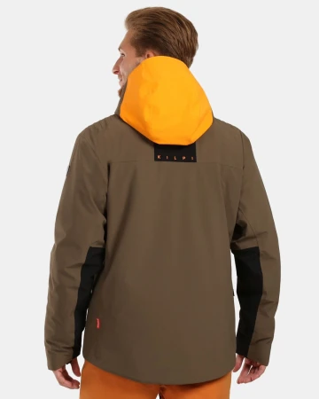 KILPI HYDER-M Khaki pánská lyžařská bunda