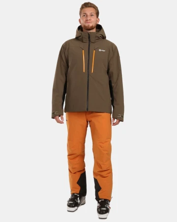 KILPI HYDER-M Khaki pánská lyžařská bunda