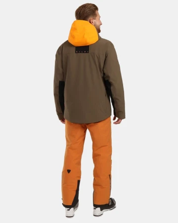 KILPI HYDER-M Khaki pánská lyžařská bunda
