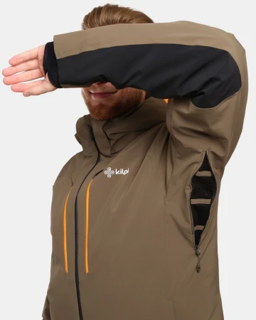 KILPI HYDER-M Khaki pánská lyžařská bunda
