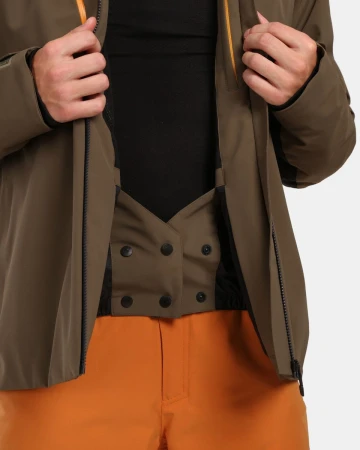 KILPI HYDER-M Khaki pánská lyžařská bunda