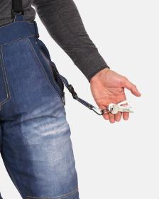 KILPI JEANSO-M Tmavě modré pánské softshellové kalhoty