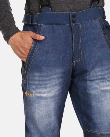 KILPI JEANSO-M Tmavě modré pánské softshellové kalhoty