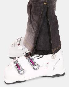 KILPI JEANSO-W Černé dámské softshellové lyžařské kalhoty