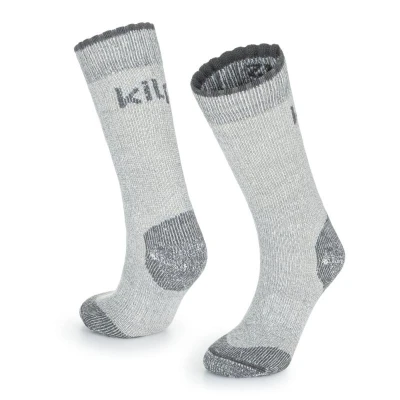 KILPI LECCO-U Světle šedé ponožky z merino vlny KILPI LECCO-U Světle šedé ponožky z merino vlny