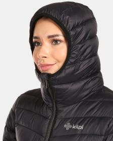 KILPI LEILA-W Černý dámský zateplený kabát