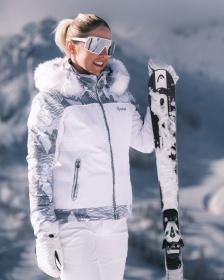 KILPI LENA-W Biela dámska lyžiarska bunda