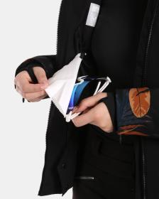 KILPI LENA-W Hnědá dámská lyžařská bunda s integrovaným vyhříváním