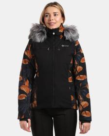 KILPI LENA-W Hnedá dámska lyžiarska bunda s integrovaným vyhrievaním