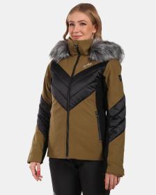 KILPI LIN-W Khaki dámska lyžiarska bunda