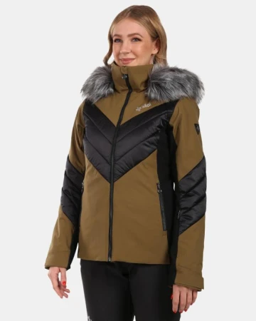KILPI LIN-W Khaki dámská lyžařská bunda KILPI LIN-W Khaki dámská lyžařská bunda