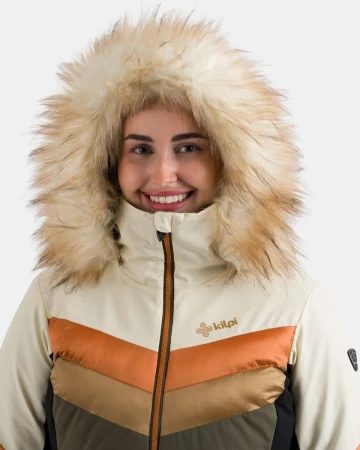 KILPI LIN-W Khaki dámská lyžařská bunda