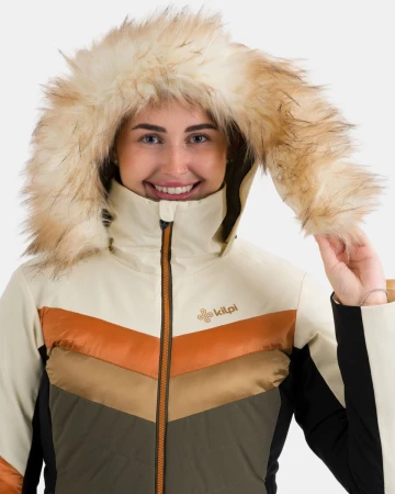 KILPI LIN-W Khaki dámská lyžařská bunda