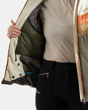 KILPI LIN-W Khaki dámská lyžařská bunda