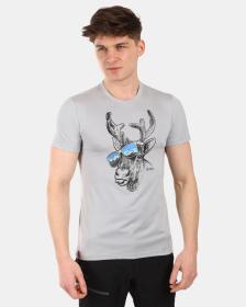 KILPI LISMAIN-M Svetlo šedé pánske funkčné tričko