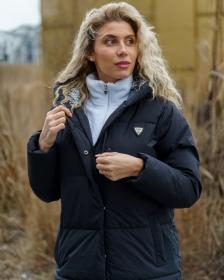 KILPI MAIRA-W Čierny dámsky zateplený kabát