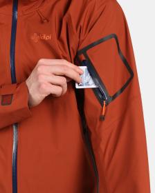 KILPI MAMBA-M Hnědá pánská hardshellová nepromokavá bunda