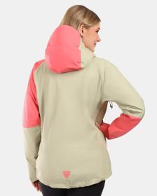 KILPI MAMBA-W Béžová dámská hardshellová nepromokavá bunda