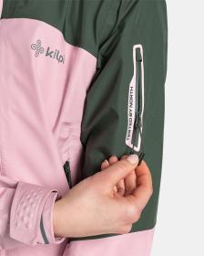 KILPI MAMBA-W Světle růžová dámská nepromokavá outdoorová bunda
