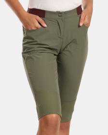 Kilpi MEEDIN-W khaki dámské outdoorové 3/4 kalhoty