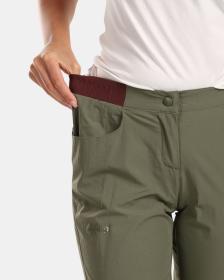 Kilpi MEEDIN-W khaki dámské outdoorové 3/4 kalhoty