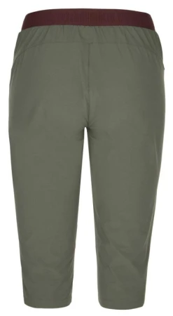 Kilpi MEEDIN-W khaki dámské outdoorové 3/4 kalhoty