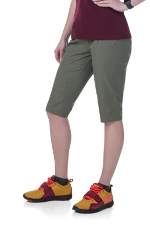 Kilpi MEEDIN-W khaki dámské outdoorové 3/4 kalhoty