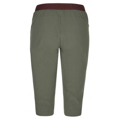 Kilpi MEEDIN-W khaki dámské outdoorové 3/4 kalhoty