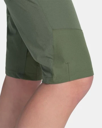 Kilpi MEEDIN-W tmavě červené dámské outdoorové 3/4 kalhoty