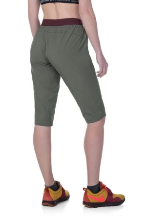Kilpi MEEDIN-W tmavě červené dámské outdoorové 3/4 kalhoty