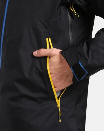 KILPI METRIX-M Černá pánská nepromokavá outdoorová bunda