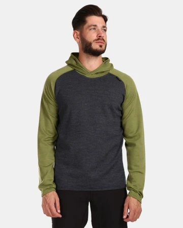KILPI MOSEO-M Zelený pánský svetr s merino vlny KILPI MOSEO-M Zelený pánský svetr s merino vlny