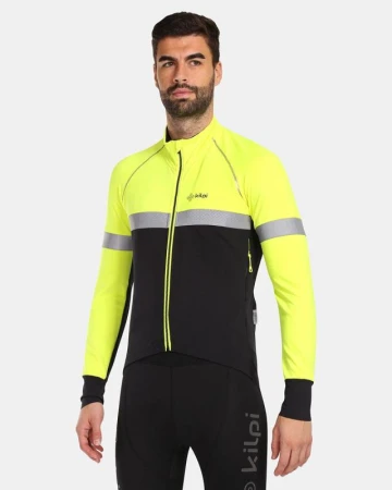 KILPI NERETO-M Žlutá pánská softshellová cyklistická bunda KILPI NERETO-M Žlutá pánská softshellová cyklistická bunda