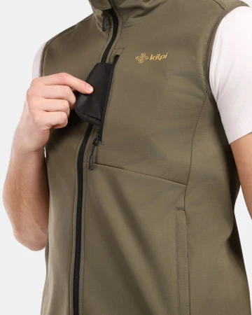 KILPI NOIL-M Khaki pánská softshellová vesta