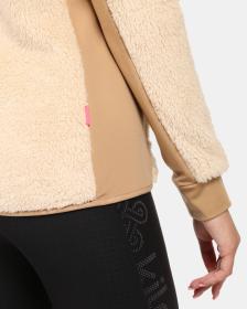 KILPI NORKA-W Béžová dámská chlupatá fleecová mikina