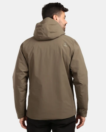 KILPI OLVERA-M Khaki pánská outdoorová bunda