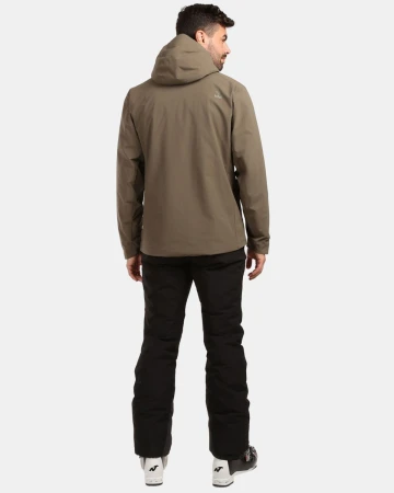 KILPI OLVERA-M Khaki pánská outdoorová bunda