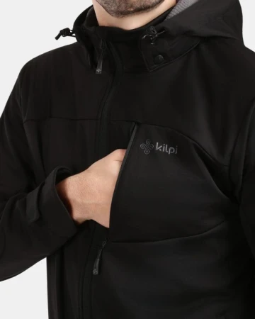 KILPI ONTAVIO-M Černá pánská softshellová bunda