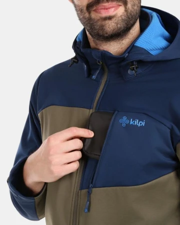 KILPI ONTAVIO-M Khaki pánská softshellová bunda