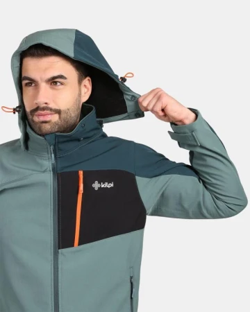 KILPI ONTAVIO-M Khaki pánská softshellová bunda
