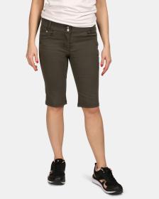 KILPI PARIVA-W Tmavozelené dámske jeansové šortky