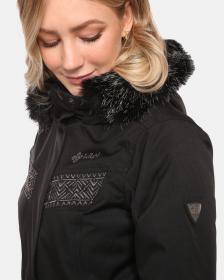 KILPI PERU-W Černý dámský zimní kabát