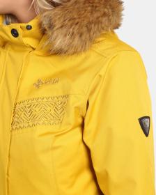 KILPI PERU-W Zlatý dámský zimní kabát