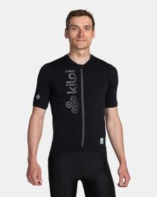 Kilpi PETRANA-M tmavě šedý merino cyklistický dres + KILPI RIDER-M Černé cyklistické kraťasy